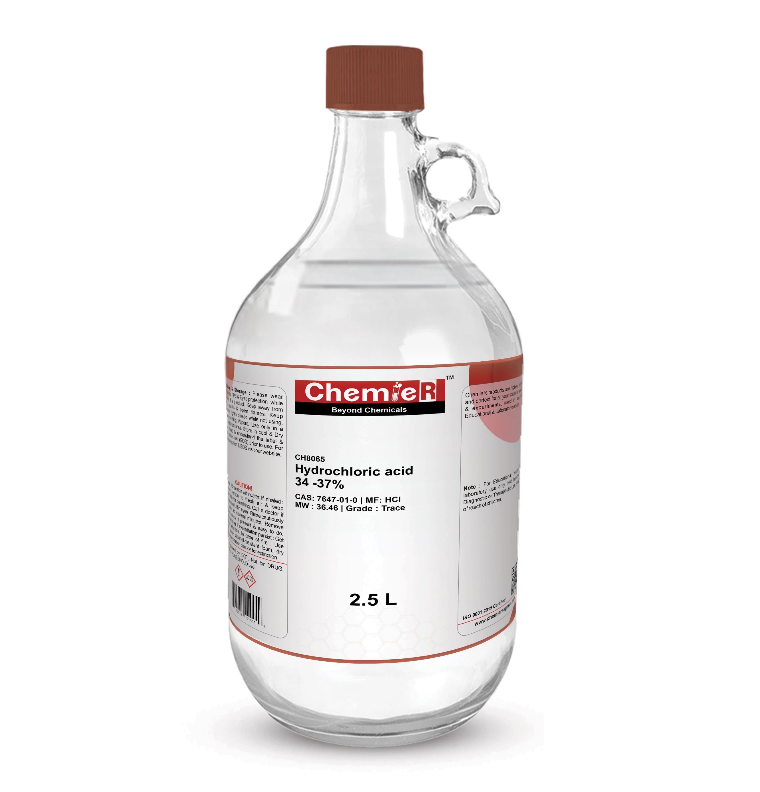 Hydrochloric acid 34 -37% Trace grade